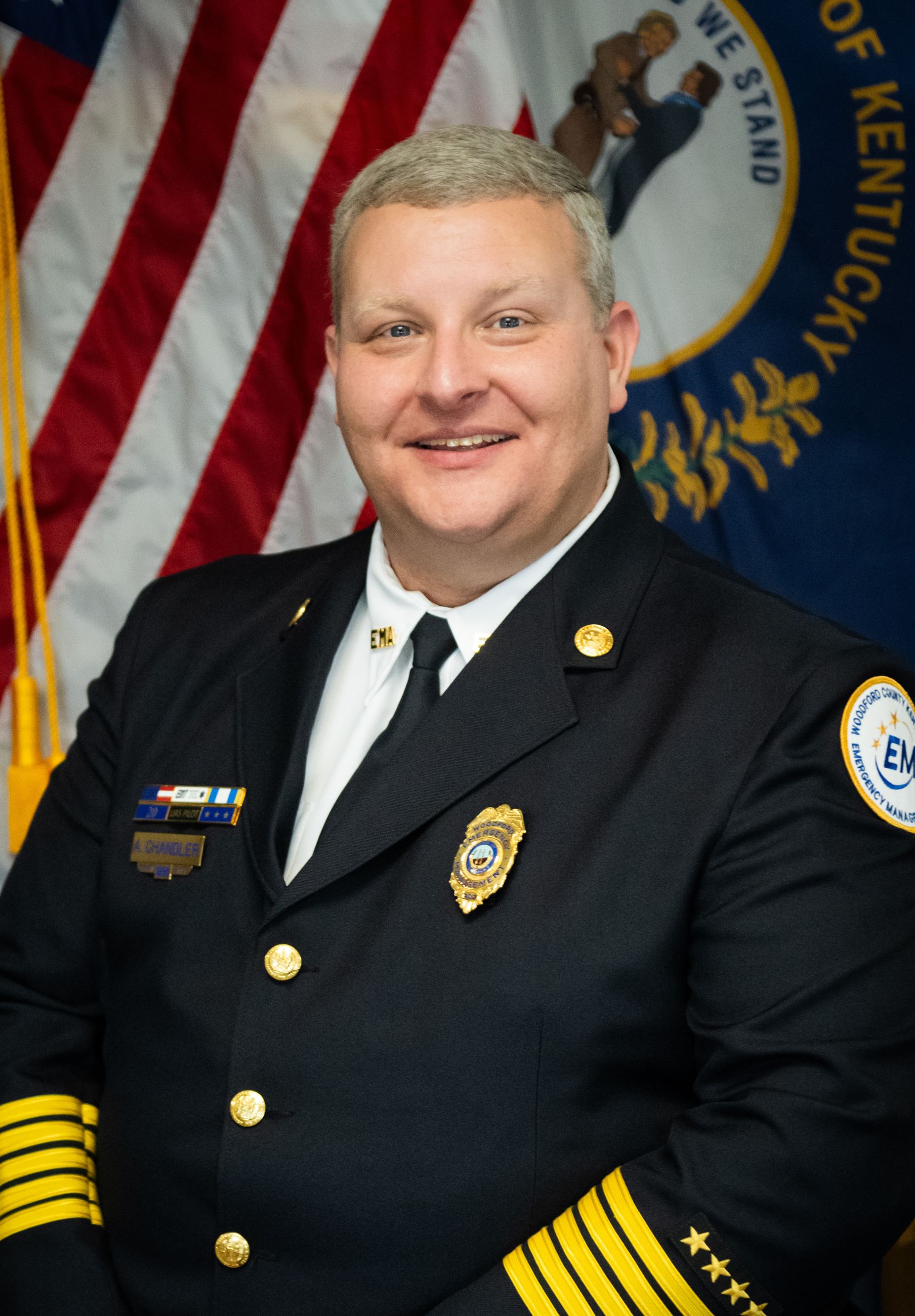 Drew Chandler wearing dressed in a uniform, September 2025